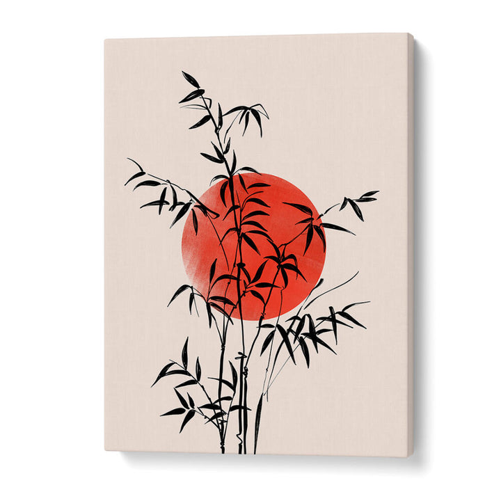 BAMBOO WITH RED SUN