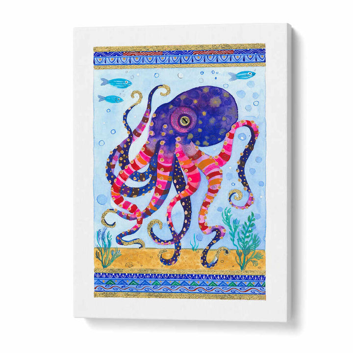 COLORFUL OCTOPUS , BEACH PAINTINGS