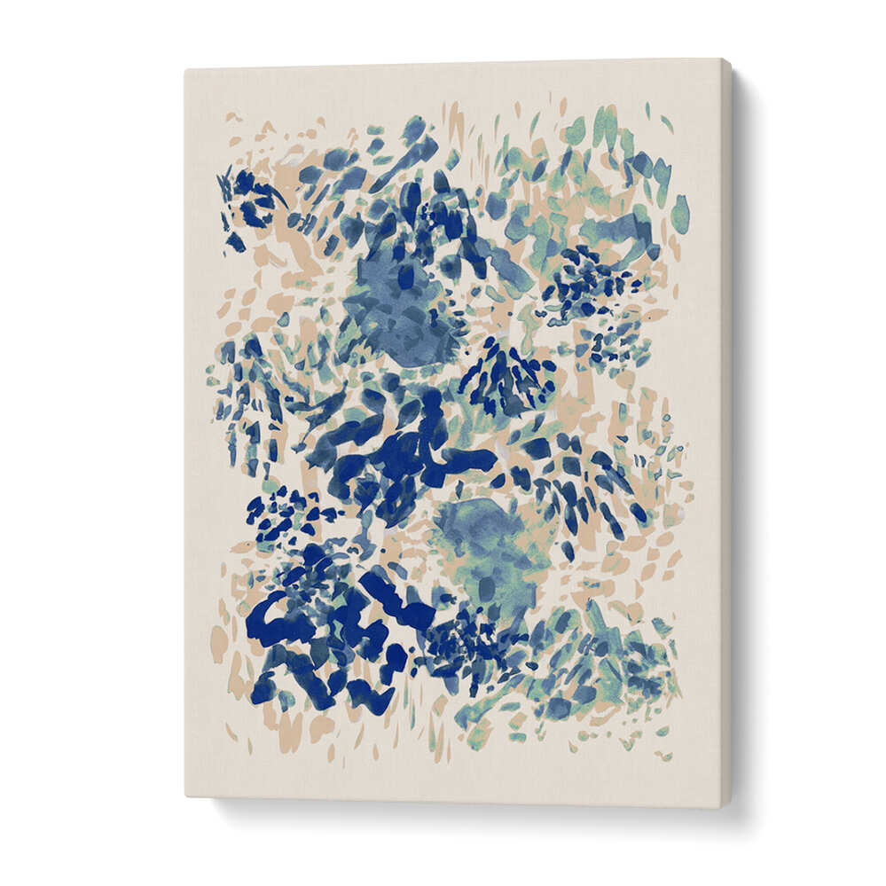 Vibrant BLUE CORAL GARDEN, ABSTRACT PAINTINGS, enhances spaces with its intricate textures and captivating hues.