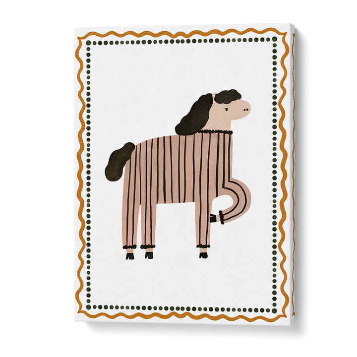 STRIPED HORSE HUMOR , KIDS ROOM PAINTINGS