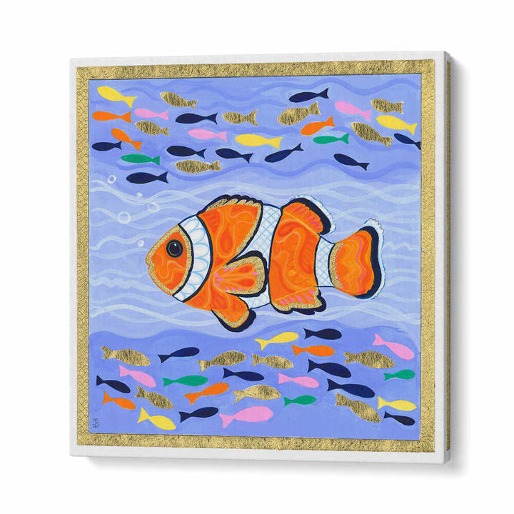 ORANGE CLOWN FISH , BEACH PAINTINGS