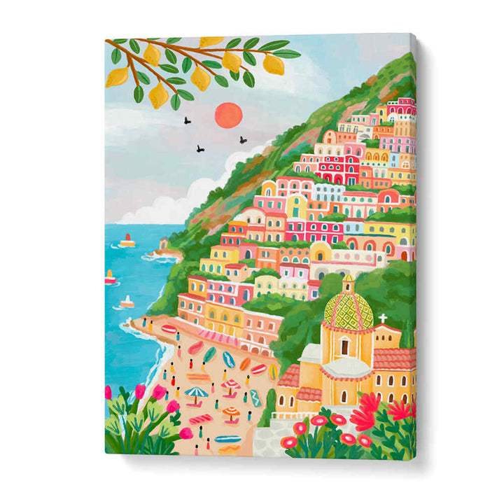 SUMMER IN POSITANO , TRAVEL POSTERS