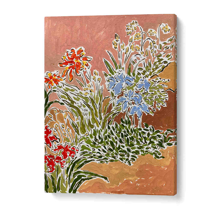 GARDEN CORNER , FLORAL FLOWER PAINTINGS