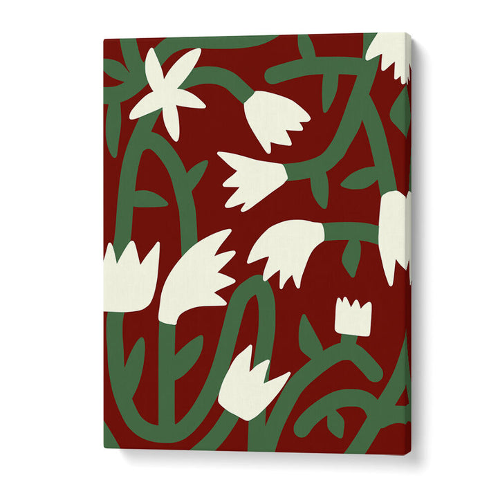 BOLD FLORAL PATTERN WITH ABSTRACT FLOWERS , FLORAL FLOWER PAINTINGS