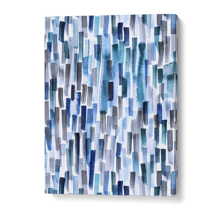 WATERCOLOR BRUSHSTROKES INDIGO BLUE , ABSTRACT PAINTINGS