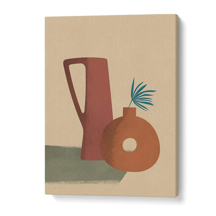 EARTH CLAY VASE , BOHO ART PAINTINGS