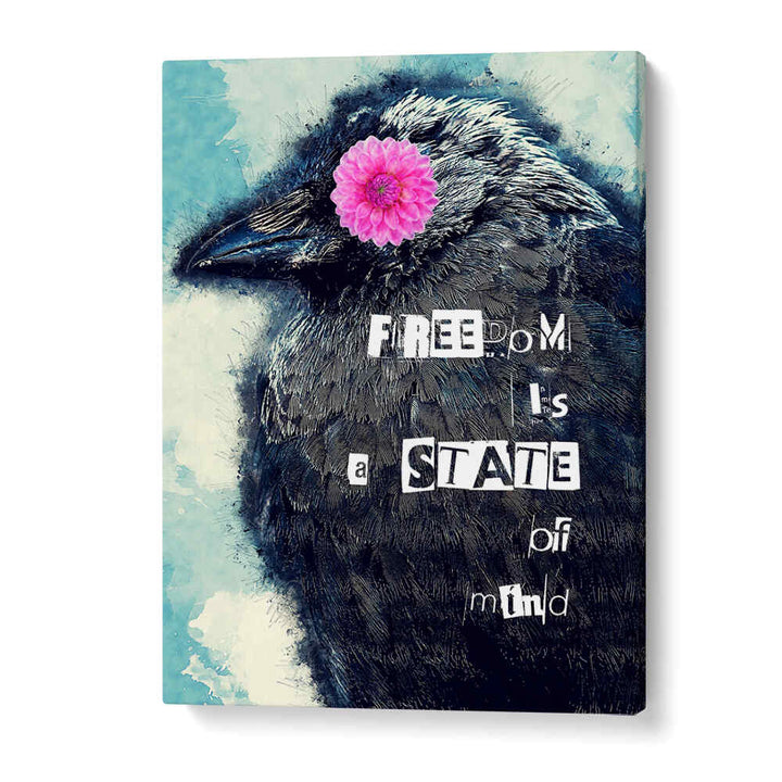 FREEDOM IS A STATE OF MIND COLLAGE ART , QUOTES & TYPOGRAPHY POSTERS