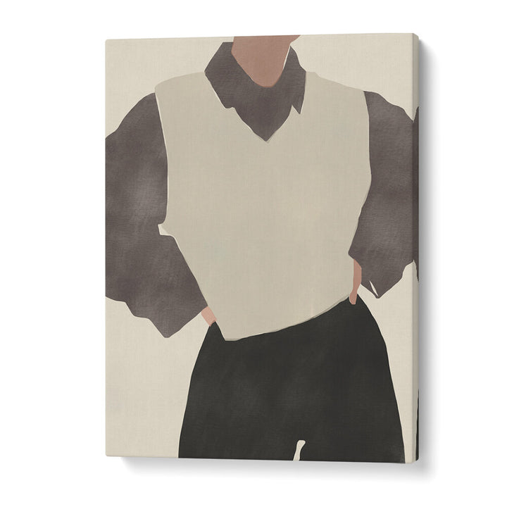 MINIMALIST FIGURE IN A MONOCHROME OUTFIT , FASHION POSTERS