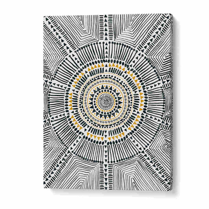 TRIBAL SUN II , PATTERN ART PRINTS