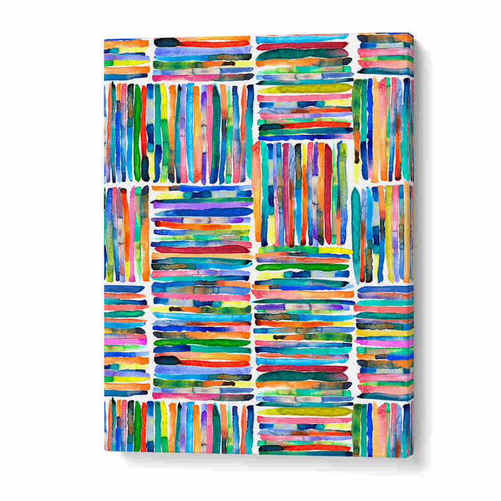 WATERCOLOR COLORFUL HANDPAINTED STRIPES , ABSTRACT PAINTINGS