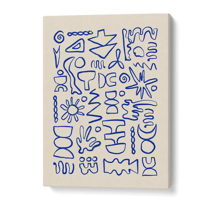 BLUE DOODLES , DOODLE ART PAINTINGS