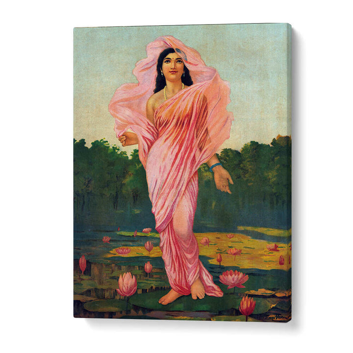 PADMINI THE LOTUS LADY , INDIAN ART PAINTINGS