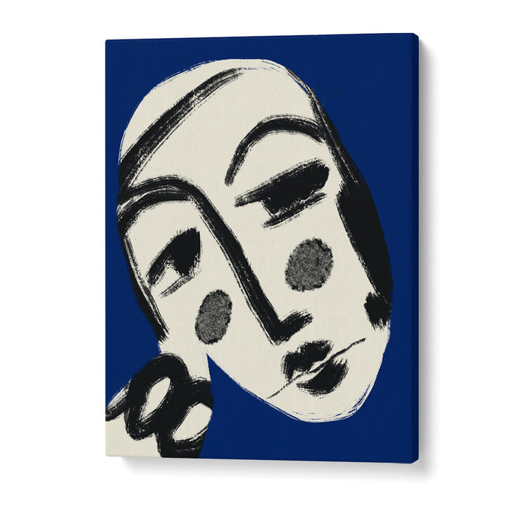 RESTING PORTRAIT IN BLUE , PORTRAITS & FIGURATIVE ILLUSTRATIONS