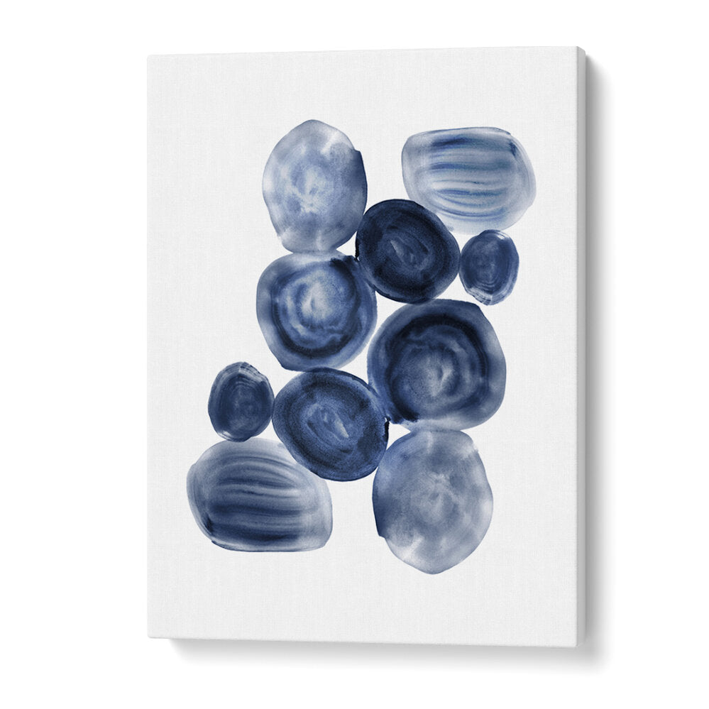 Mesmerizing INDIGOPOOLS, ABSTRACT PAINTINGS featuring deep blue shapes, perfect for transforming your living space.