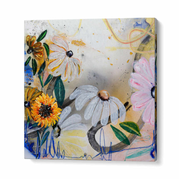 FLORAL ART V , FLORAL FLOWER PAINTINGS