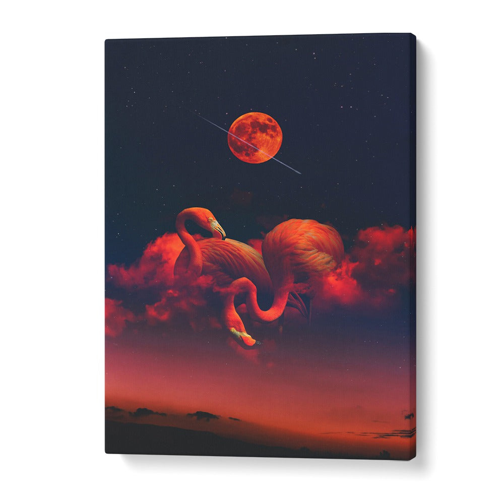 Vibrant RED FLAMINGOS, ANIMAL PAINTINGS create a stunning focal point, perfect for transforming your decor.