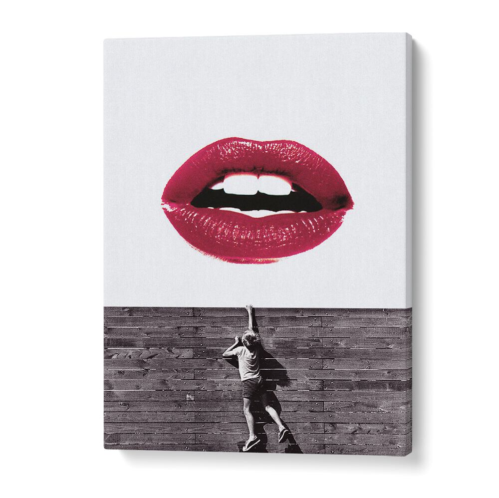 Vibrant CURIOUS LIPS, ALTERED ART PRINTS featuring striking colors and a unique design for art lovers. Perfect decor!