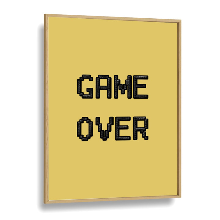 Game Over Gaming Art Artwork in Oak Wood Plain Frame