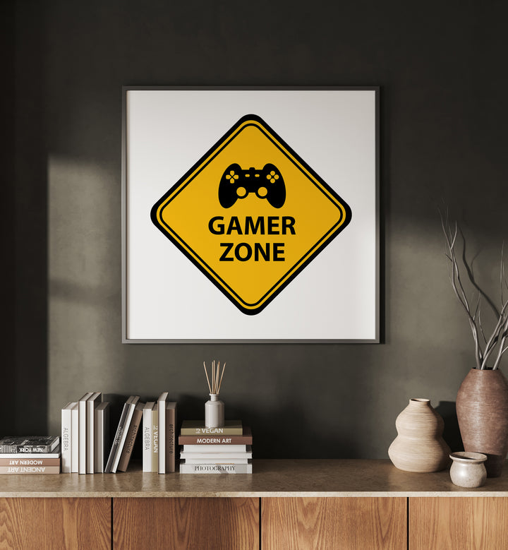 Gamer Zonel Gaming Art Artwork Placed on a wall In A Living Room 