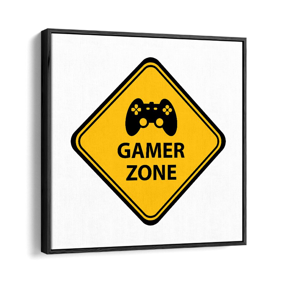 Gamer Zone Gaming Art Artwork in Black Floater Frame