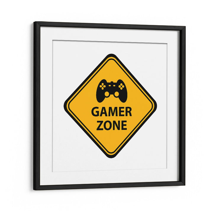 Gamer Zone Gaming Art Artwork in Black Frame With Mount