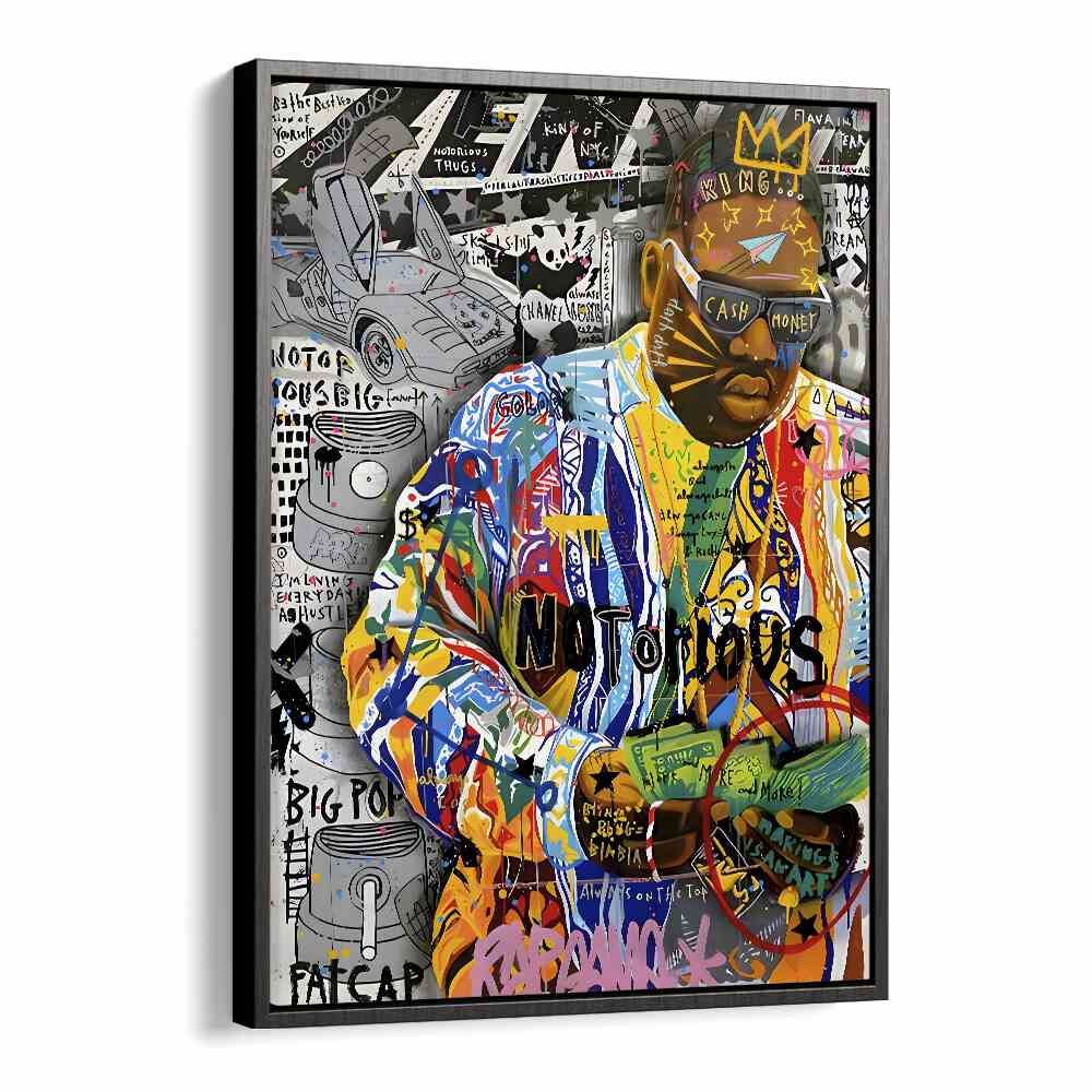 Gangs X Pop Pop Art Artwork in Black Floater Frame