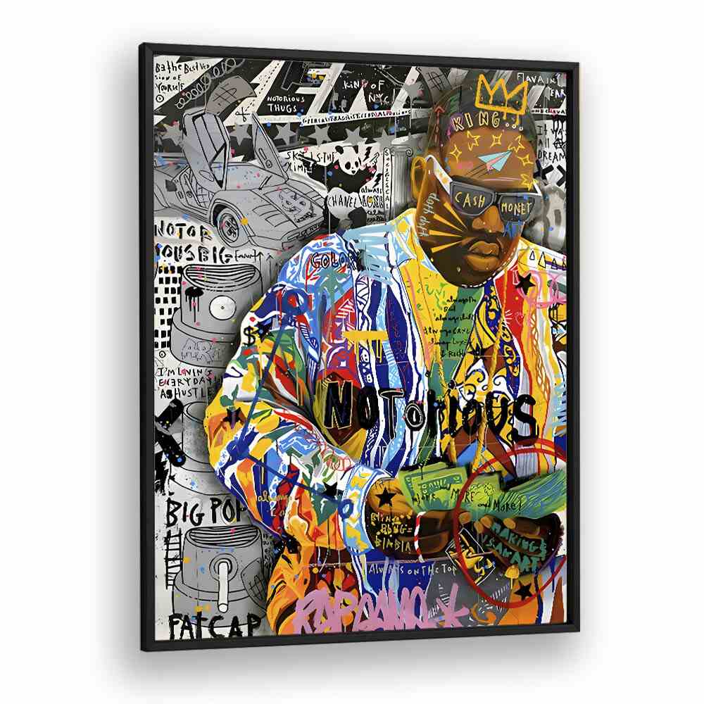 Gangs X Pop Pop Art Artwork in Black Plain Frame