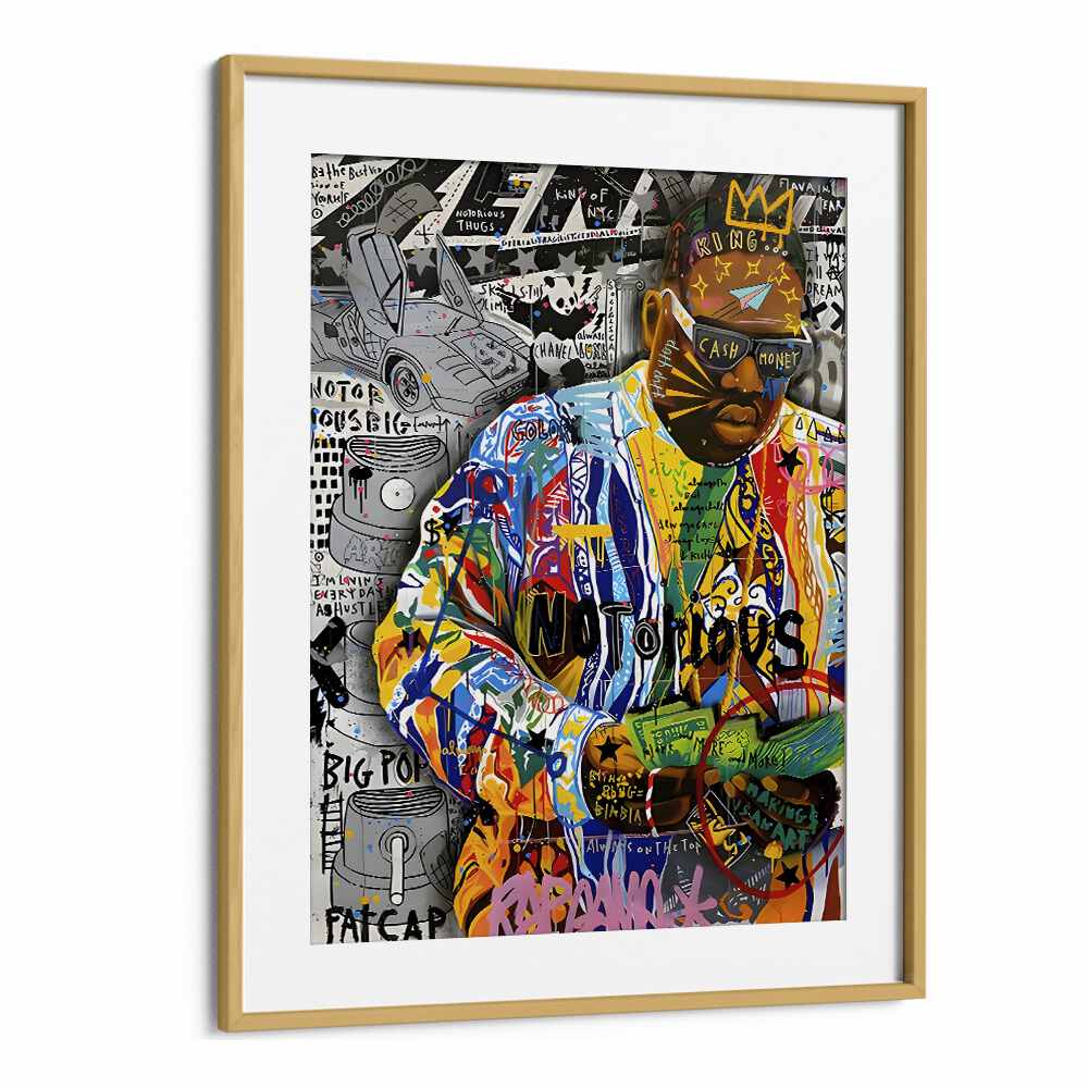 Gangs X Pop Pop Art Artwork in Oak Wood Frame With Mount