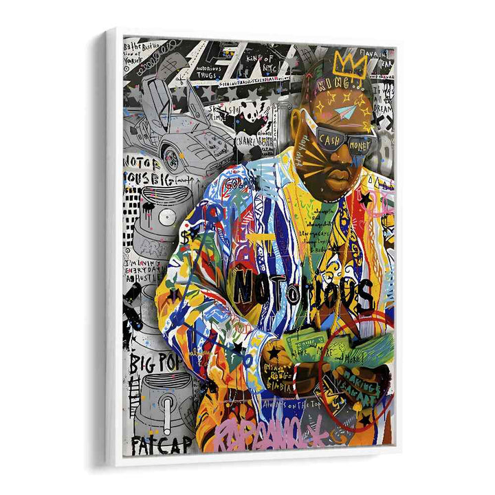 Gangs X Pop Pop Art Artwork in White Floater Frame