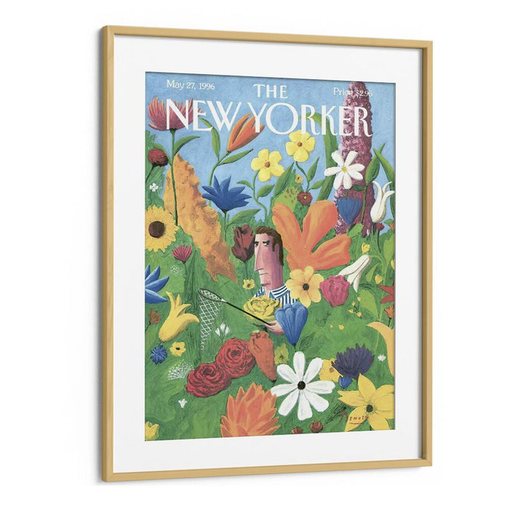 Garden Apartment By Benoit Van Innis - May 27 1996 Artwork in Oak Wood Frame With Mount