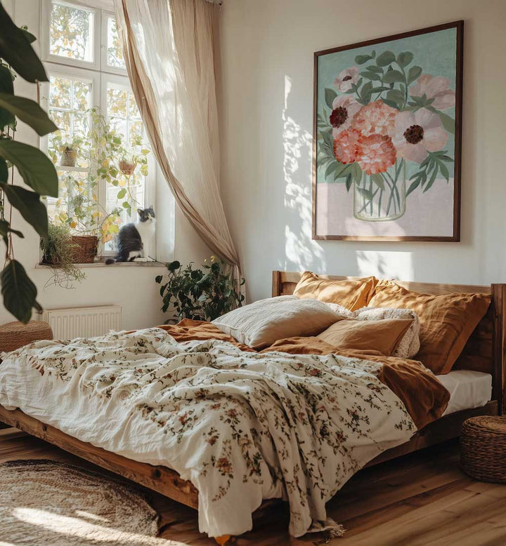 GARDEN BEAUTIES , FLORAL FLOWER PAINTINGS