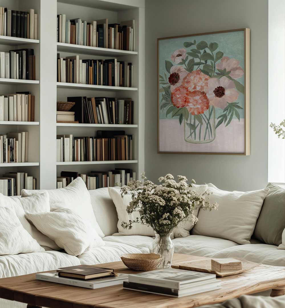 GARDEN BEAUTIES , FLORAL FLOWER PAINTINGS