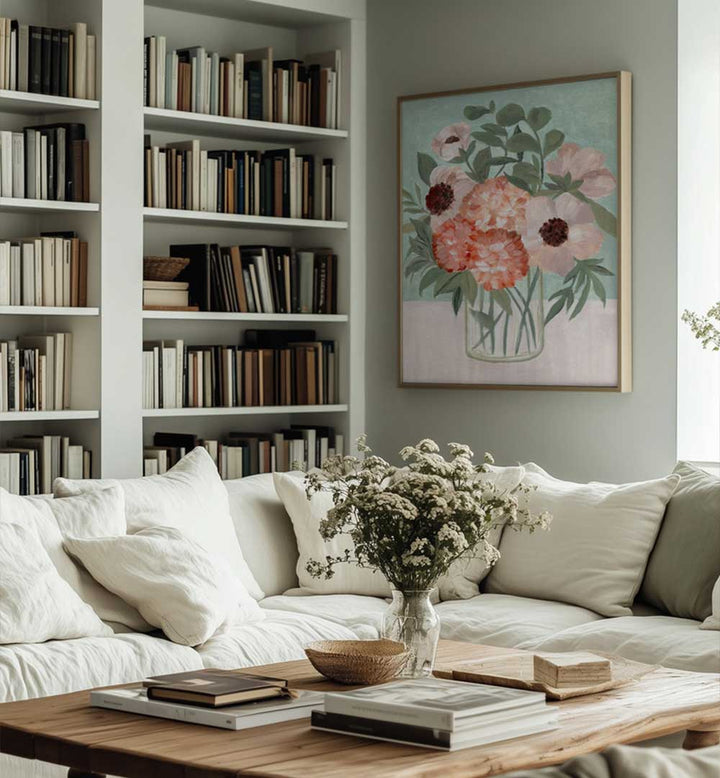 GARDEN BEAUTIES , FLORAL FLOWER PAINTINGS