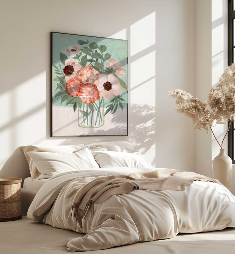 GARDEN BEAUTIES , FLORAL FLOWER PAINTINGS