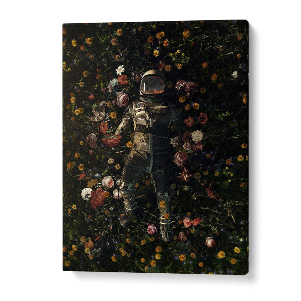 Garden Delights By Francis Minoza Astronaut & Nasa Paintings, Space Art Prints Artwork in Gallery Wrap
