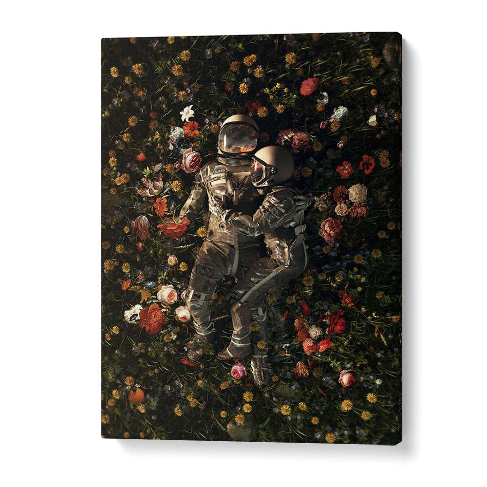 Garden Delights II By Francis Minoza Astronaut & Nasa Paintings, Space Art Prints Artwork in Gallery Wrap
