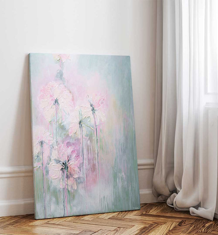 GENTLE SUMMER RAIN , FLORAL FLOWER PAINTINGS