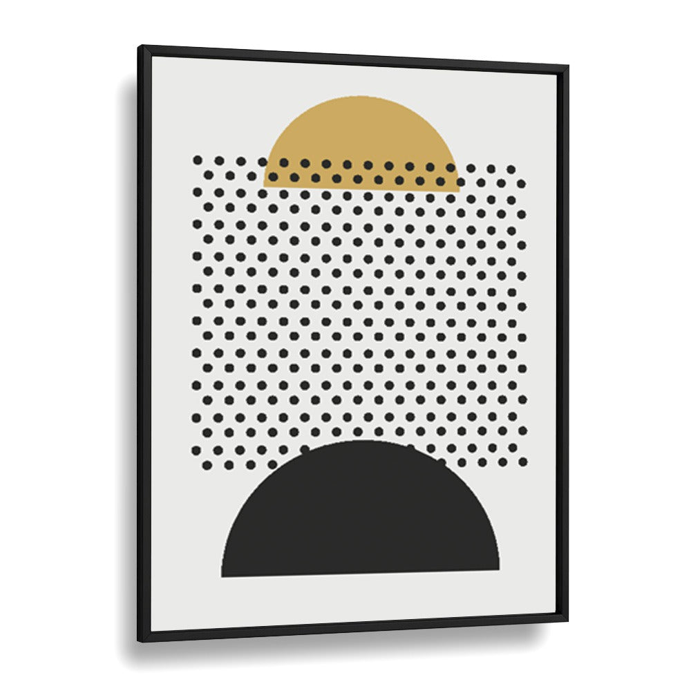 Geo Black Lines II Geometric art Artwork in Black Plain Frame