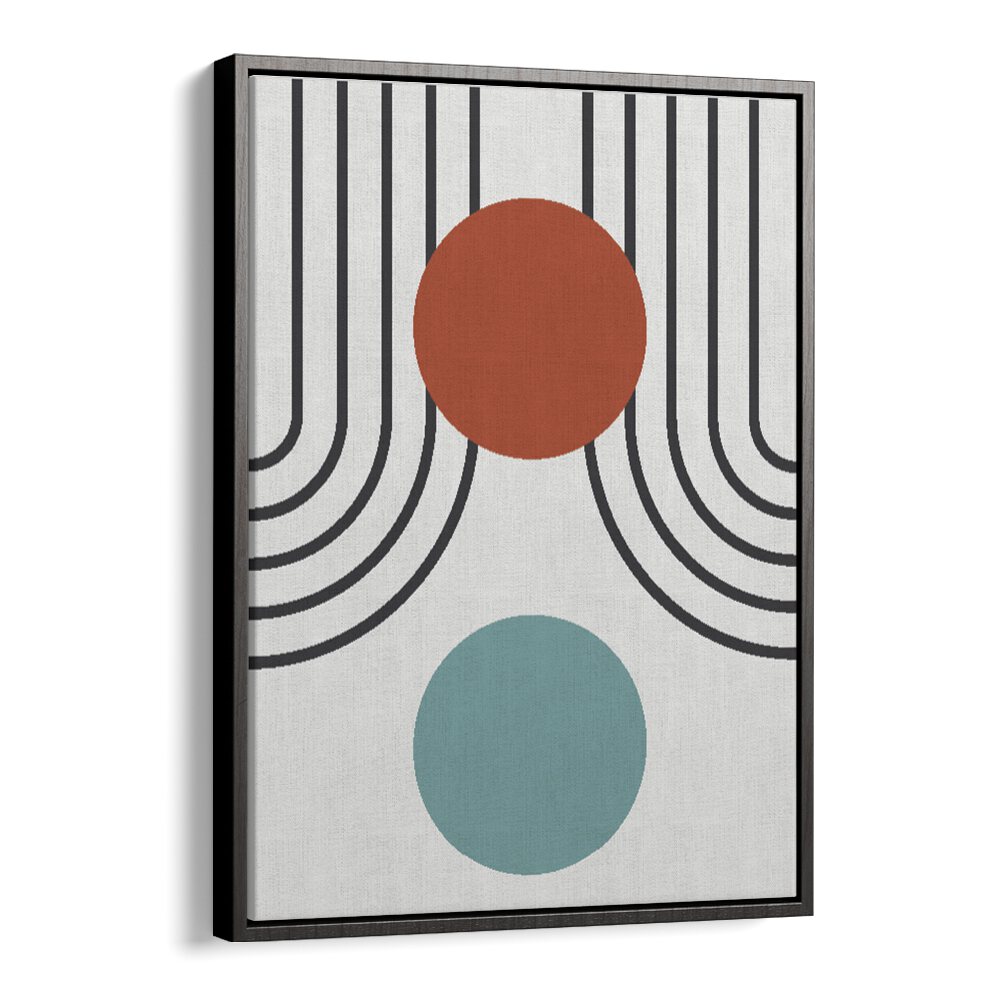 Geo III Geometric Art Artwork in Black Floater Frame