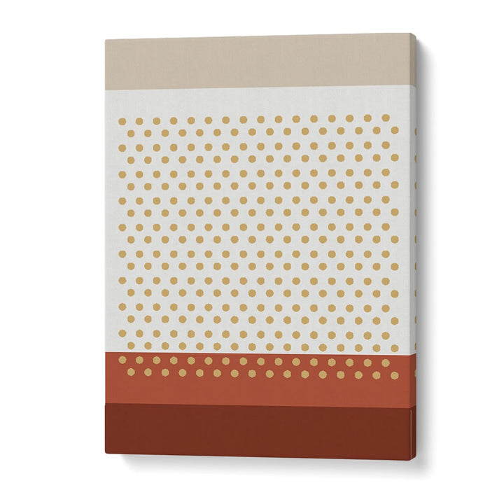 Geometric Beige Dots I Geometric Art Artwork in Gallery Wrap