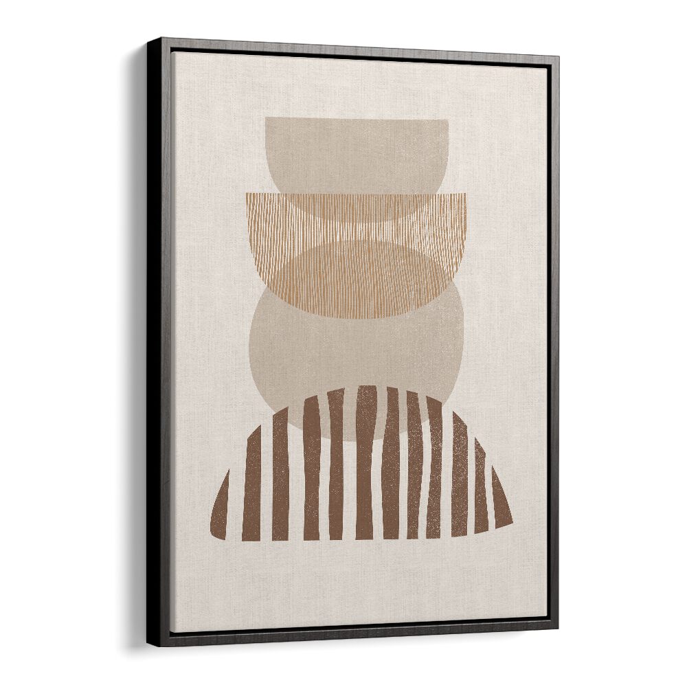 Geometric Bliss boho wall art painting Artwork in Black Floater Frame