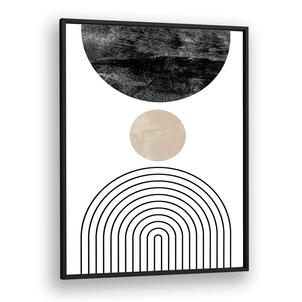 Geometric Boho I Geometric art Artwork in Black Plain Frame