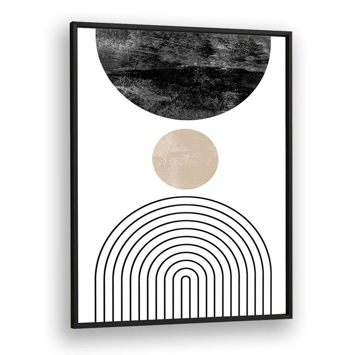 Geometric Boho I Geometric art Artwork in Black Plain Frame