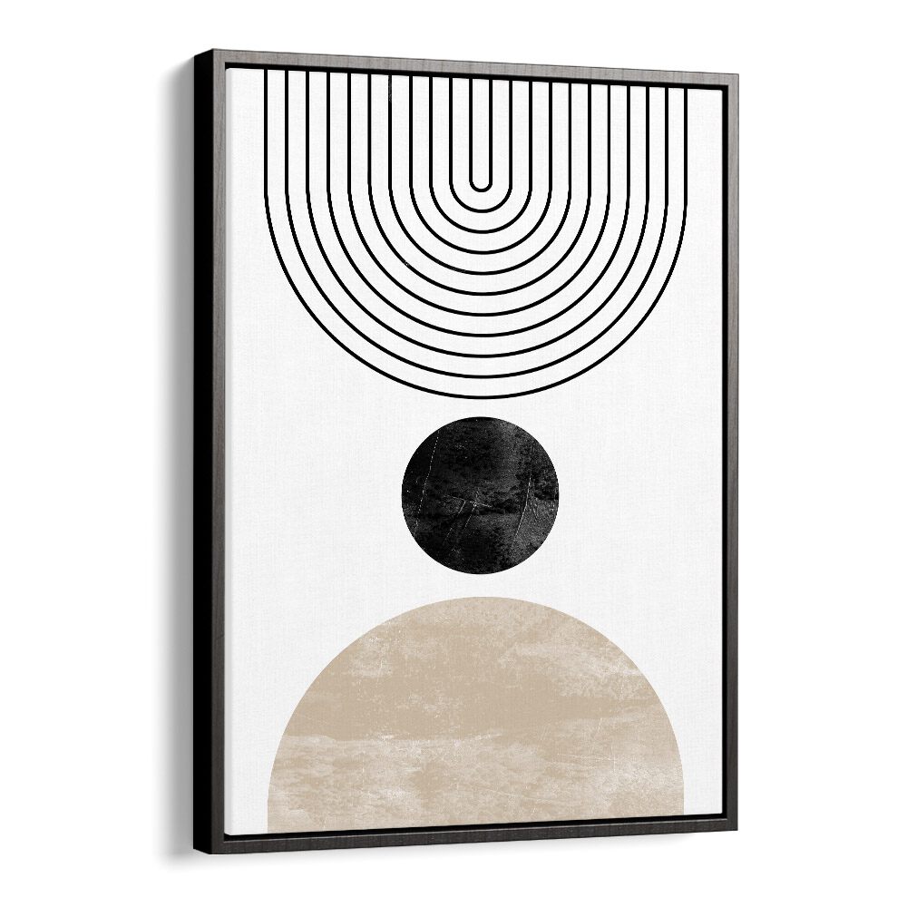 Geometric Boho III Geometric Art Artwork in Black Floater Frame