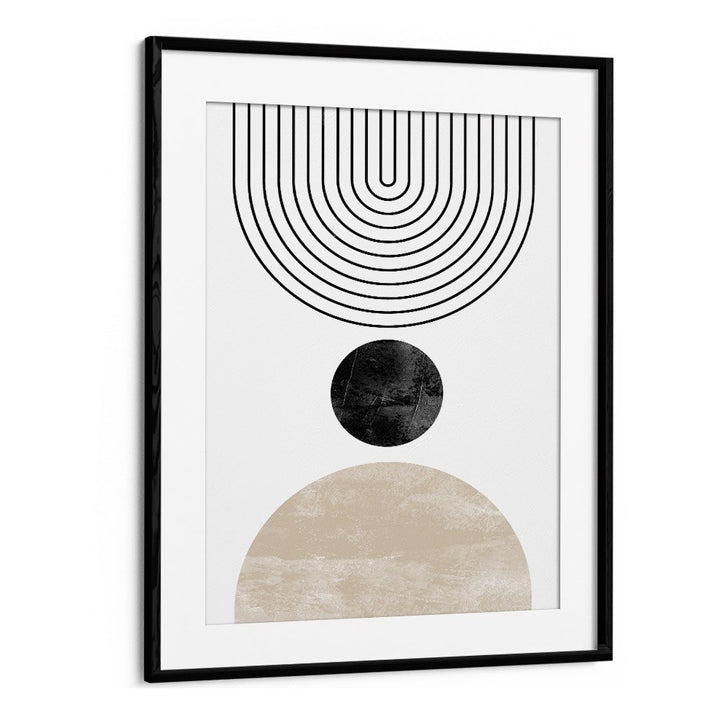 Geometric Boho III Geometric Art Artwork in Black Frame With Mount