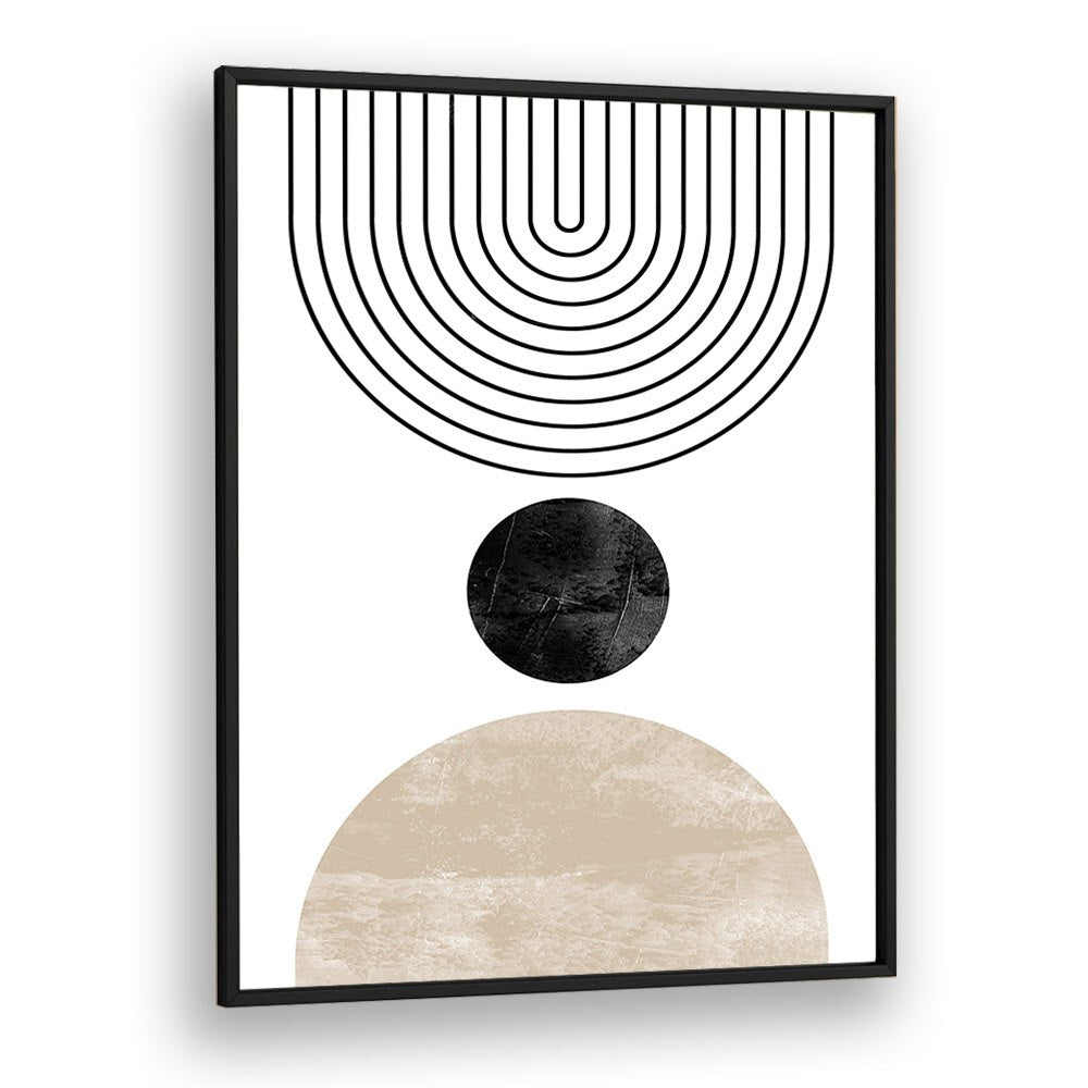 Geometric Boho III Geometric art Artwork in Black Plain Frame