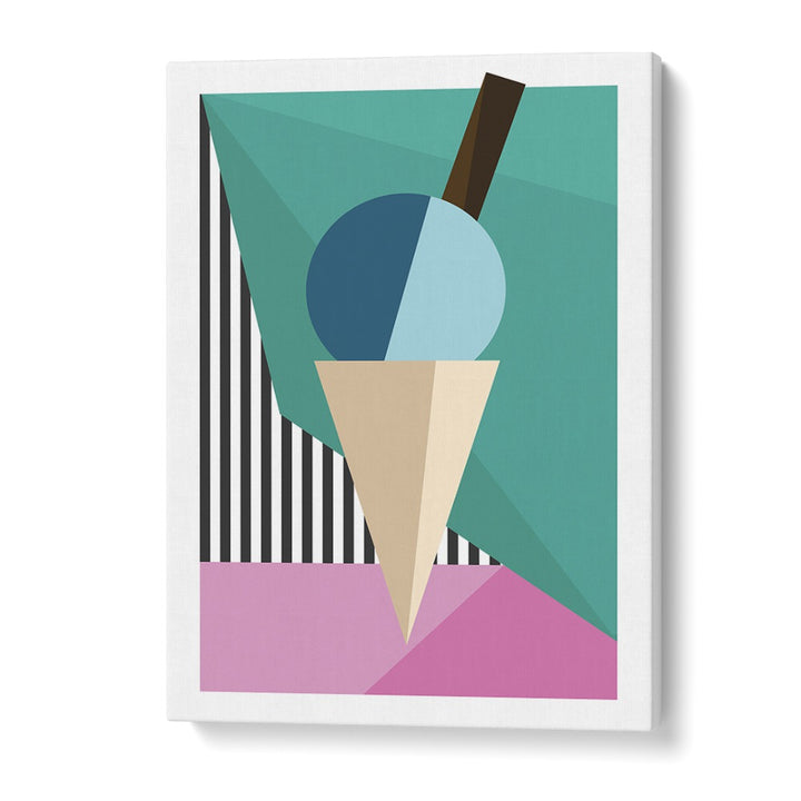 Geometric Ice Cream Geometric Art Artwork in Gallery Wrap