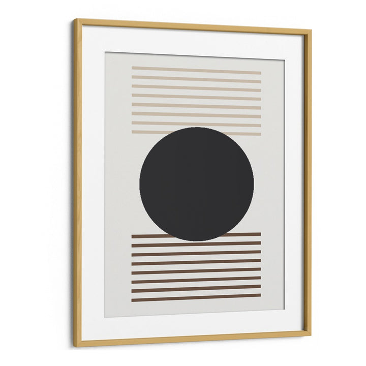 Geometric II Geometric Art Artwork in Oak Wood Frame With Mount