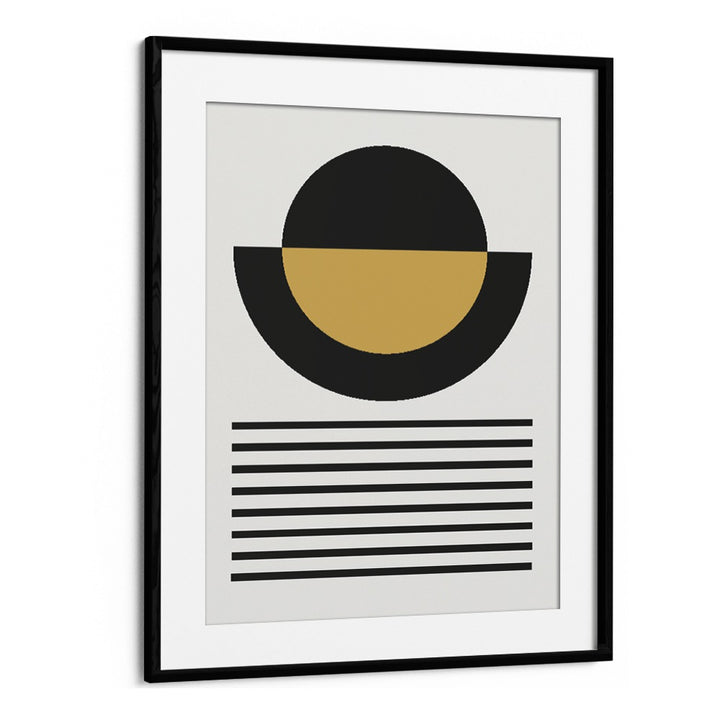 Geometric Line Boho I Geometric Art Artwork in Black Frame With Mount