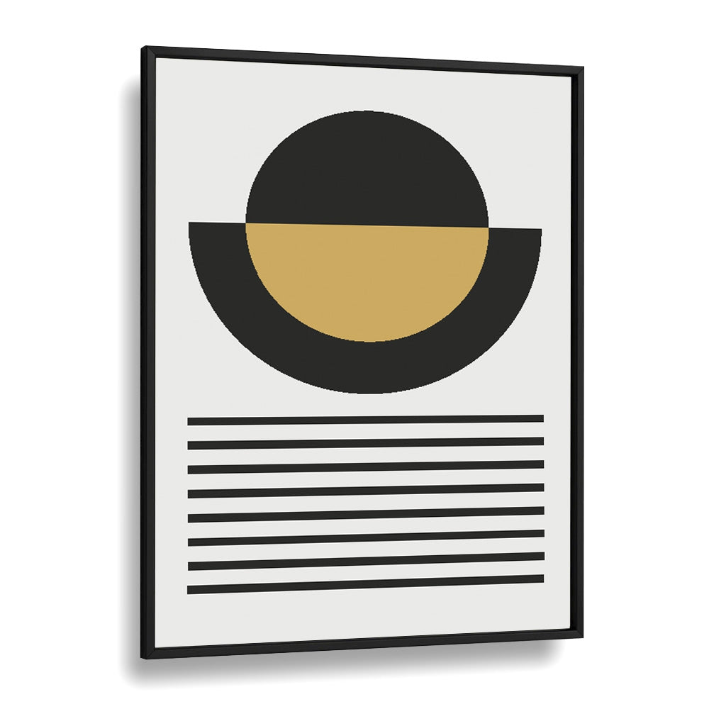 Geometric Line Boho I Geometric art Artwork in Black Plain Frame